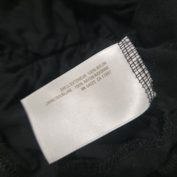 Old Navy Womens Top Size Small Black Floral Lace Bat Wing Cinched Waist - Picture 6 of 7